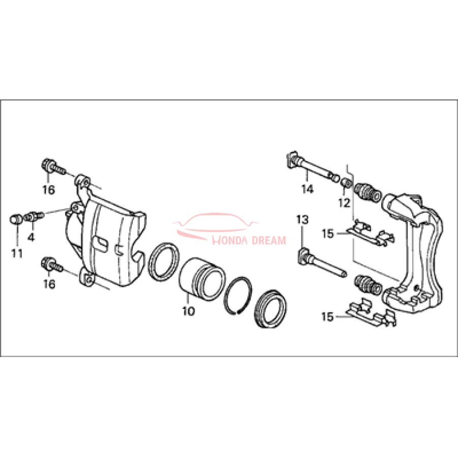 Caliper Sub-Assembly, Right Front (45018-SDC-A01) - 1