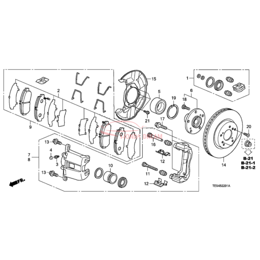 Caliper Sub-Assembly, Right Front (45018-SDP-A01) - 2