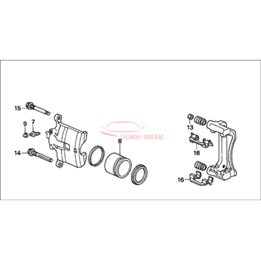 Caliper Sub-Assembly, Right Front (45018-SM4-A00) - 1