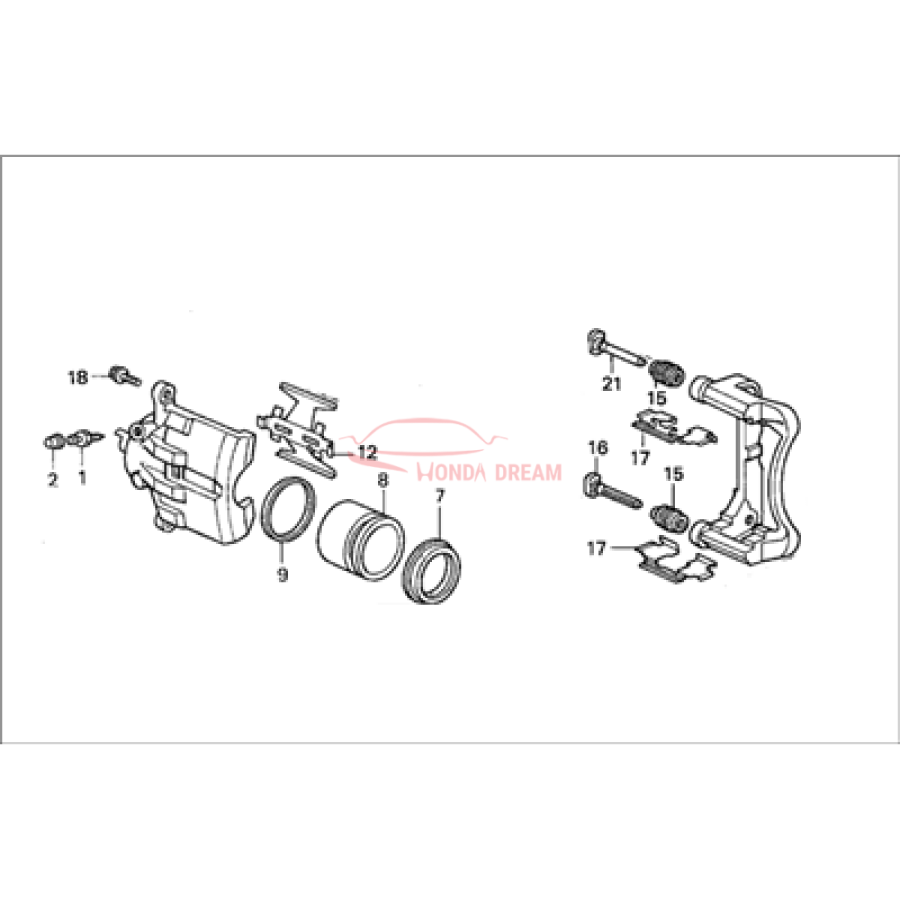 Caliper Sub-Assembly, Right Front (45018-SM5-000) - 1