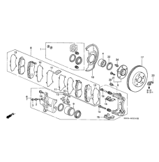 Caliper Sub-Assembly, Right Front (45018-SW5-003)