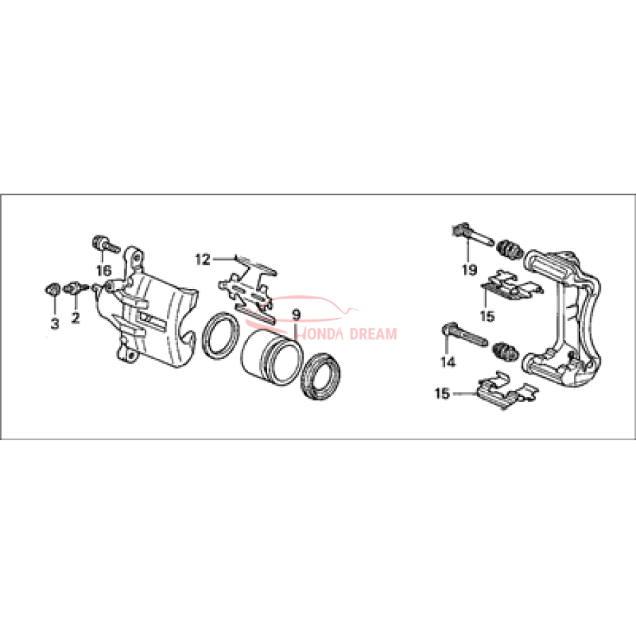 Caliper Sub-Assembly, Right Front (45018-SW5-003) - 2