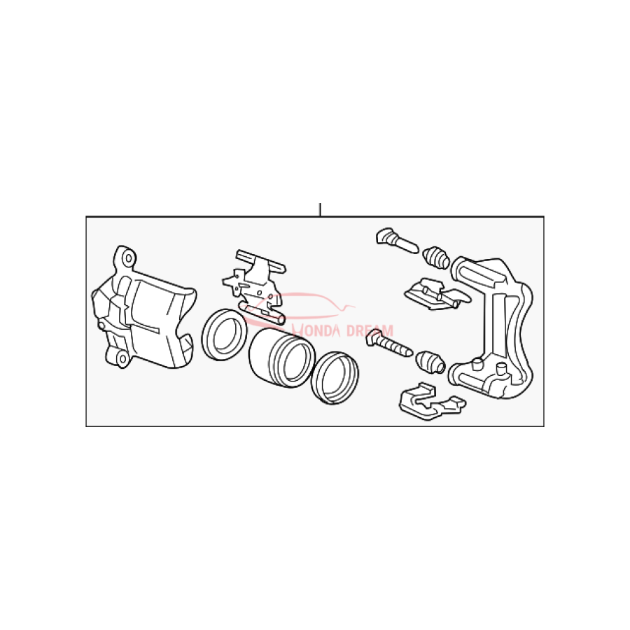 Caliper Sub-Assembly, Right Front (45018-T0G-000) - 1