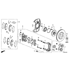 Caliper Sub-Assembly, Right Front (45018-TJB-A00)