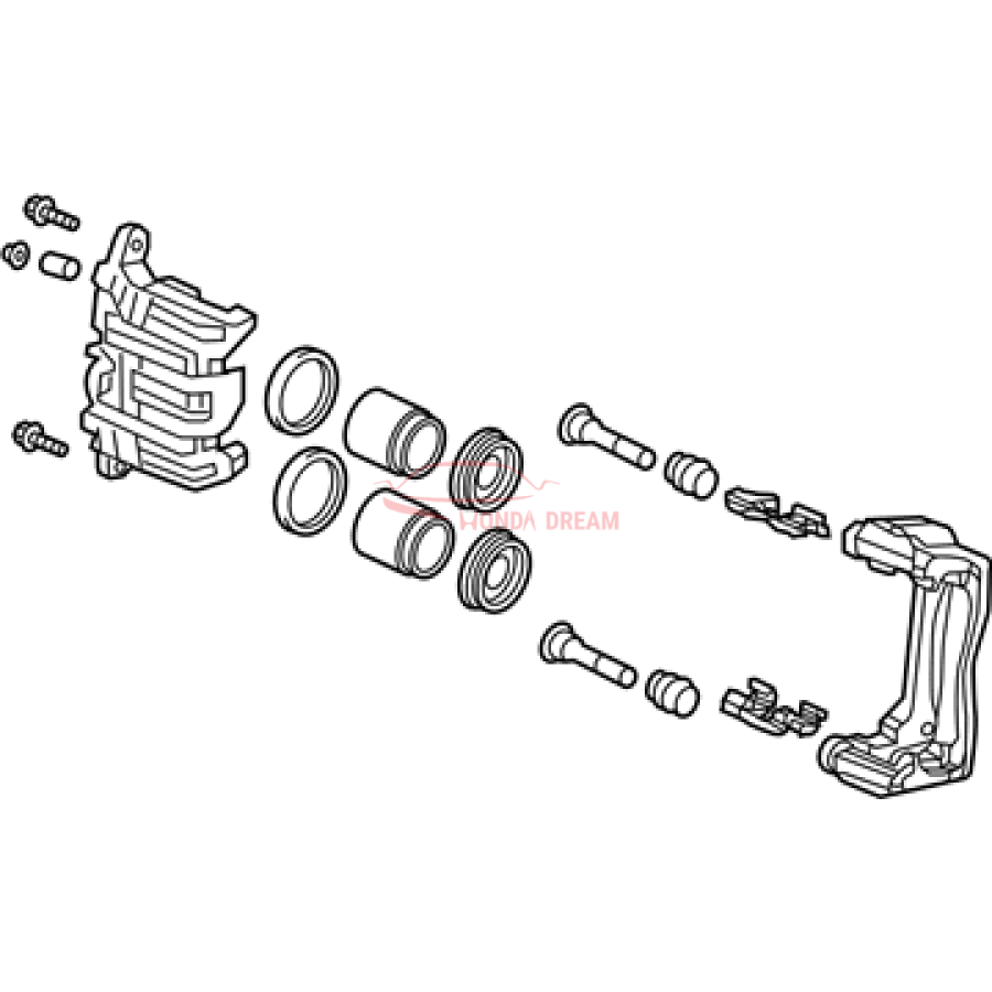 Caliper Sub-Assembly, Right Front (45018-TJB-A00) - 2