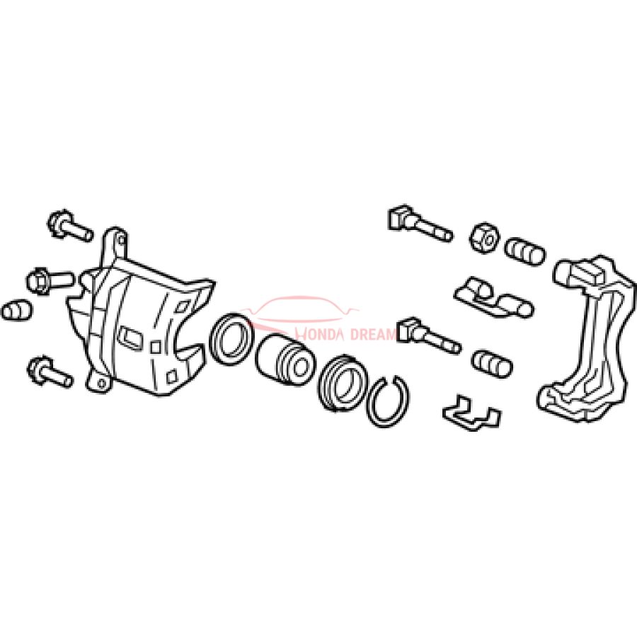 Caliper Sub-Assembly, Right Front (45018-TLA-A00) - 1