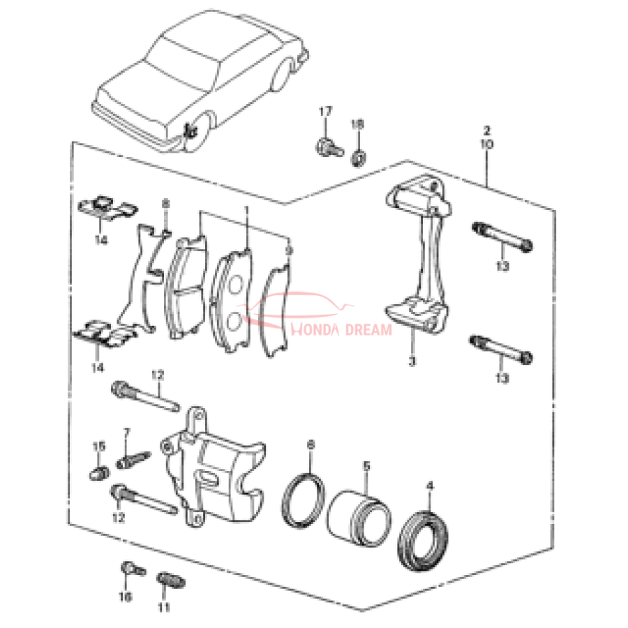 SET,PAD (TYPE 15C (45022-693-601) - 2