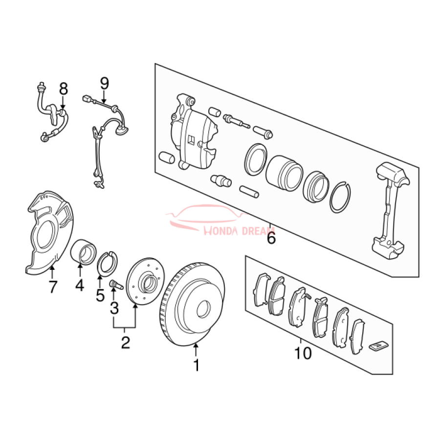 SET,PAD FR (AD54 (45022-S01-A03) - 2