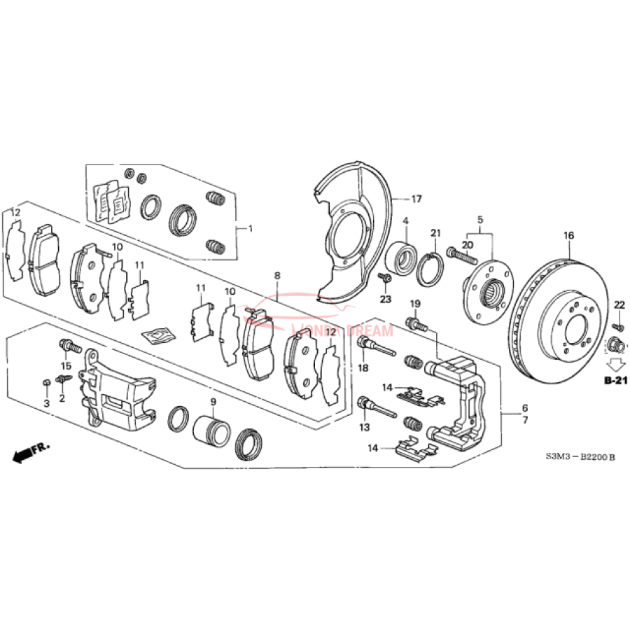 SET,PAD FR(17CL-1 (45022-S0K-A12) - 3