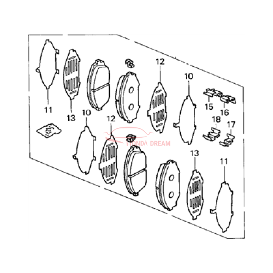 SET,PAD FR(17CL-1 (45022-S0X-010) - 1