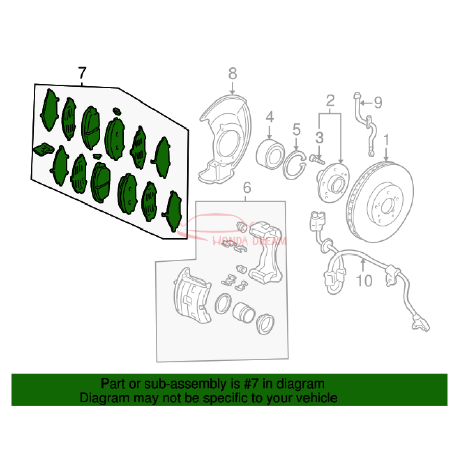 SET,PAD FR (FSX19 (45022-S0X-415) - 2