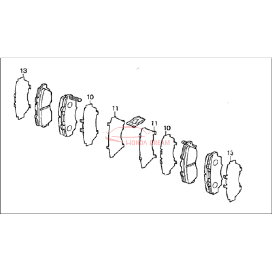 SET,PAD FR (17CL- (45022-S10-A01) - 1