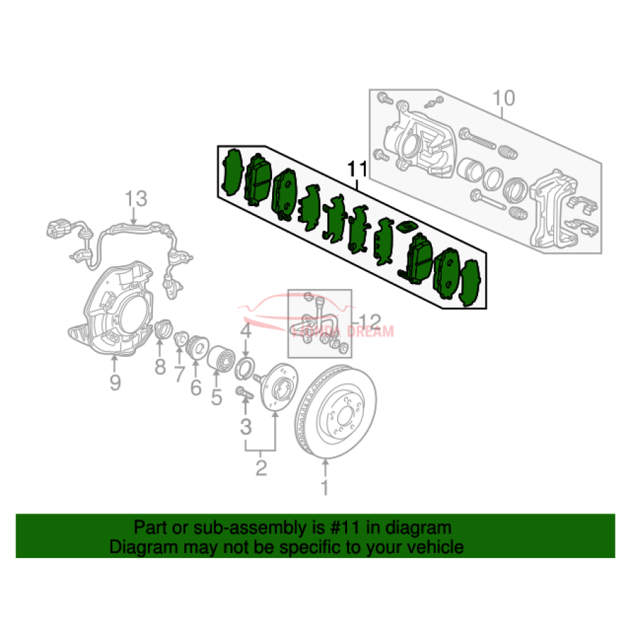 SET,PAD FR (16CL- (45022-S2A-E51) - 3