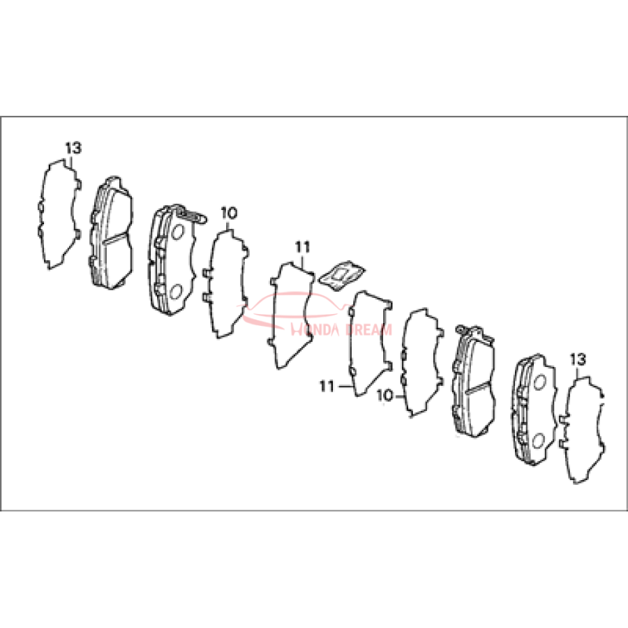 SET,PAD FR(17CL-1 (45022-S30-A00) - 1