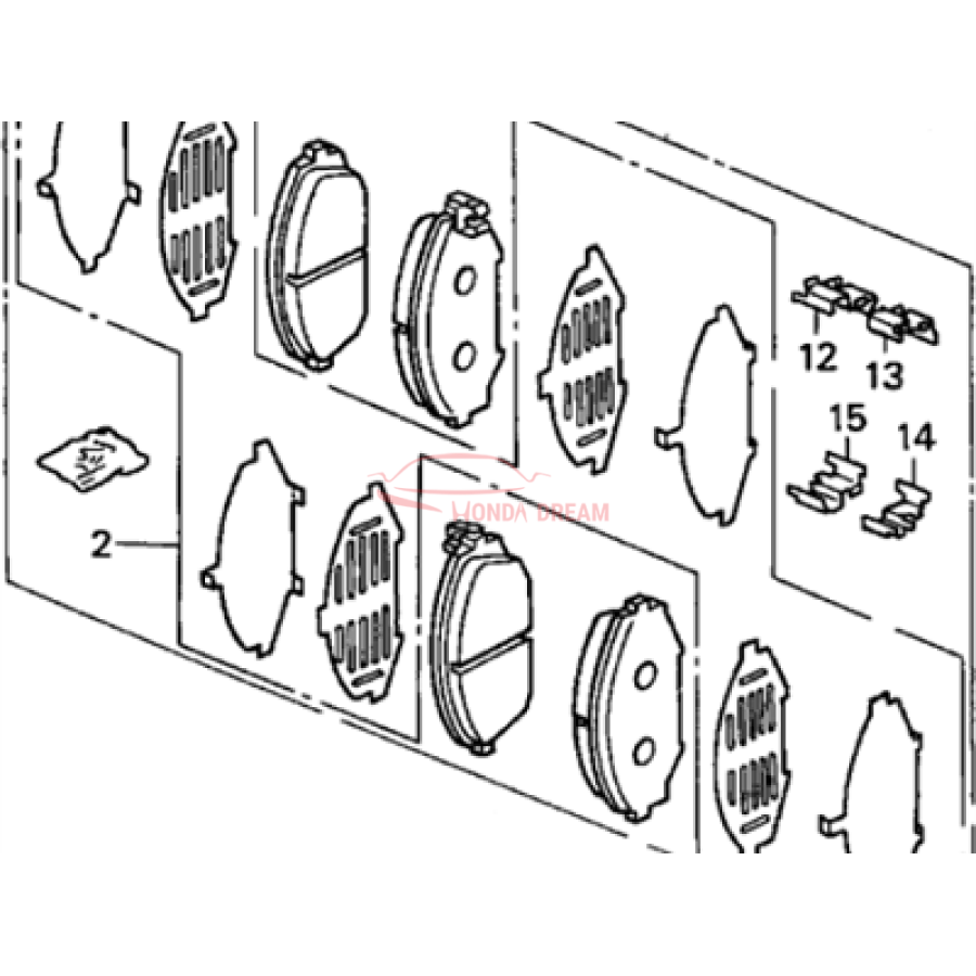 SET,PAD FR (64MM, (45022-S3V-A00) - 2