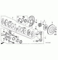 SET,PAD FR (15CL- (45022-S3Y-A10)