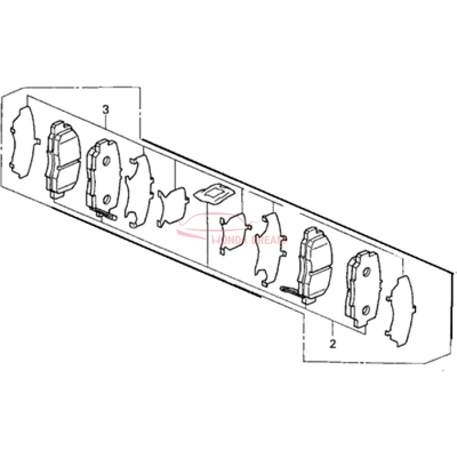 SET,PAD FR (45022-S5A-J00) - 2