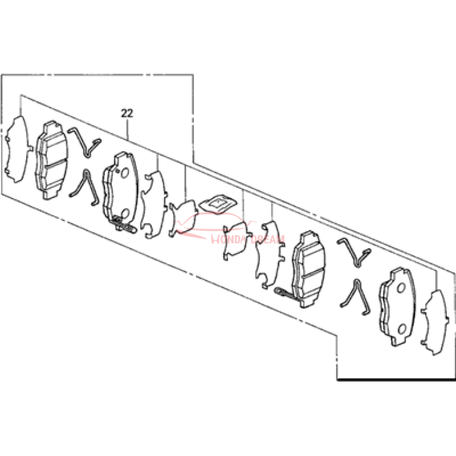 SET,PAD FR (45022-S5B-J00) - 2