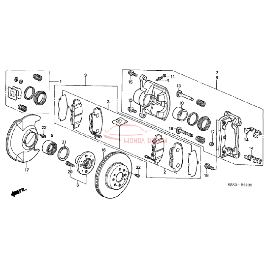 SET,PAD FR (45022-S5D-415) - 3