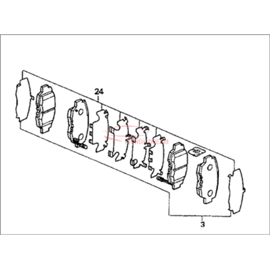 SET,PAD FR (45022-S5D-415) - 2