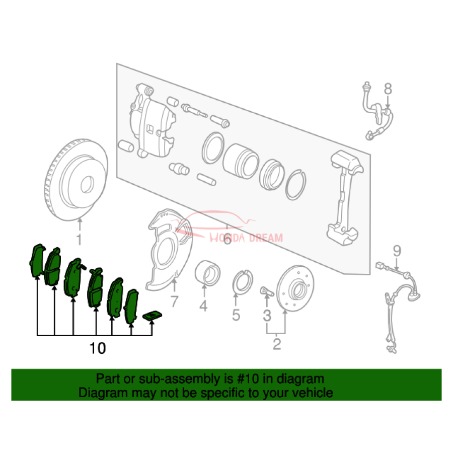 SET,PAD FR (45022-S5D-A00) - 2