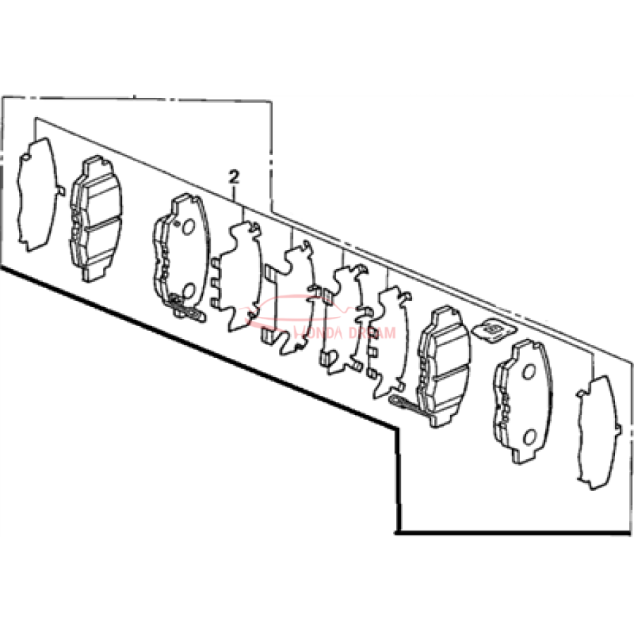 SET,PAD FR (45022-S5D-H00) - 2