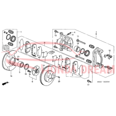 SET,PAD FR (45022-S7A-010) - 3