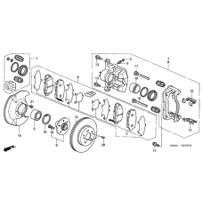 SET,PAD FR (45022-S7A-010)