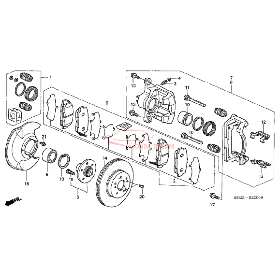 SET,PAD FR (45022-S7A-010) - 1