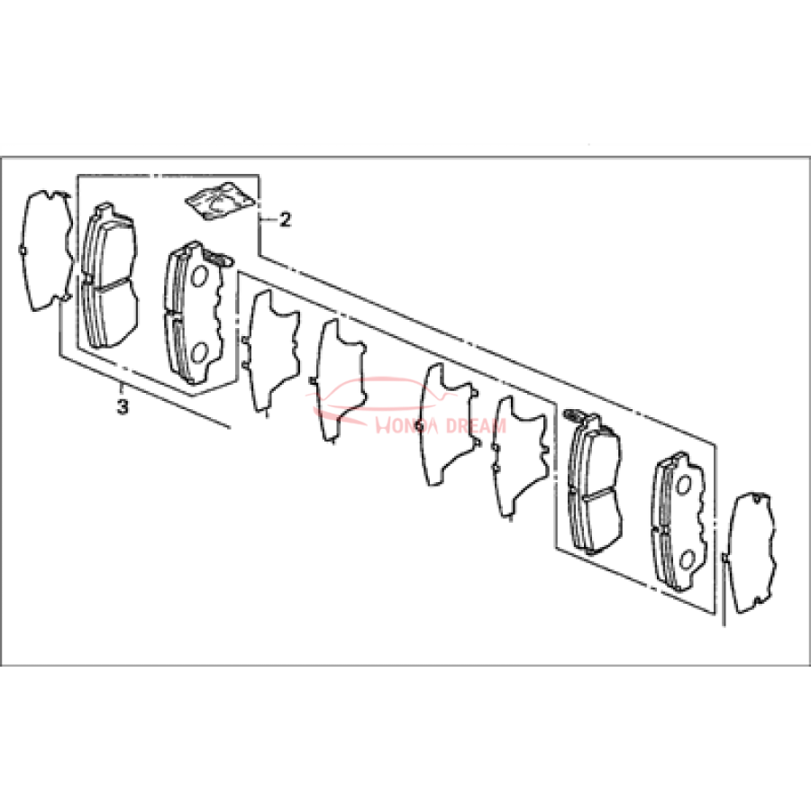 PAD SET, FR. (45022-S84-A00) - 1