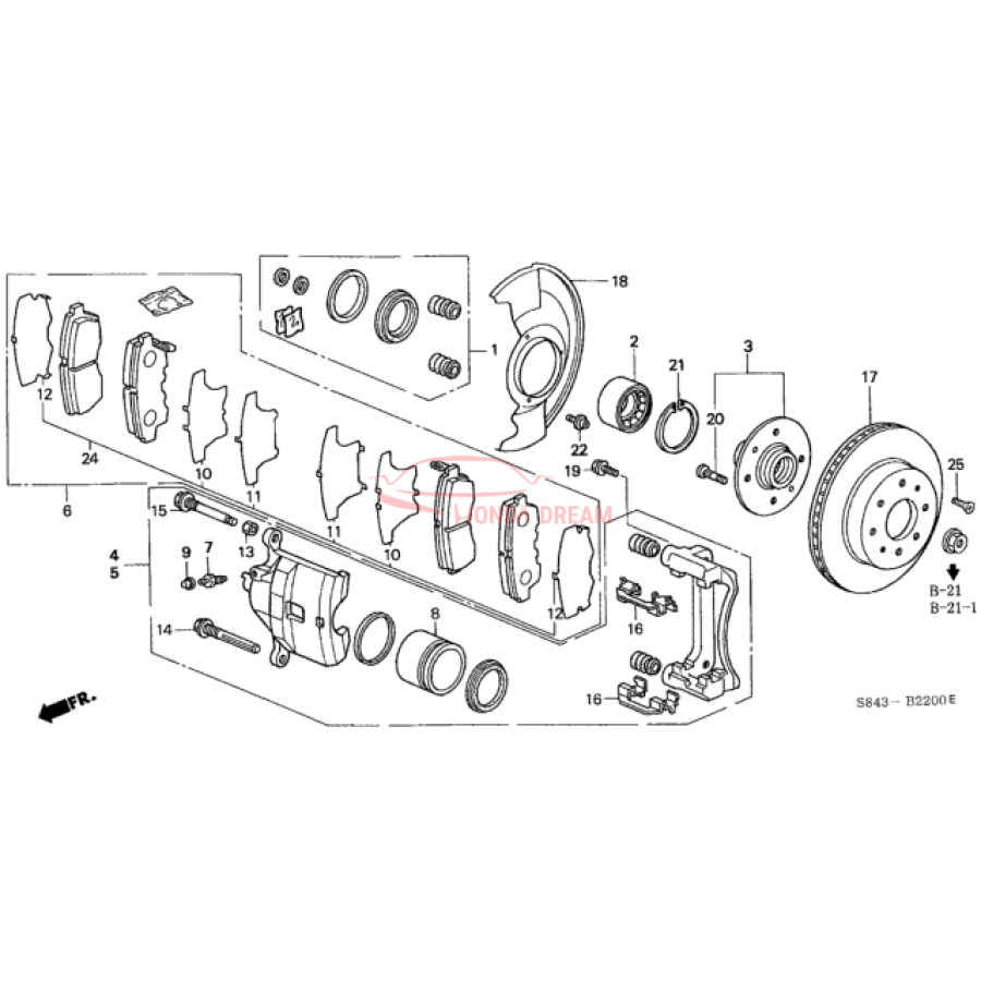 SET,PAD FR (AD57, (45022-S84-A01) - 2