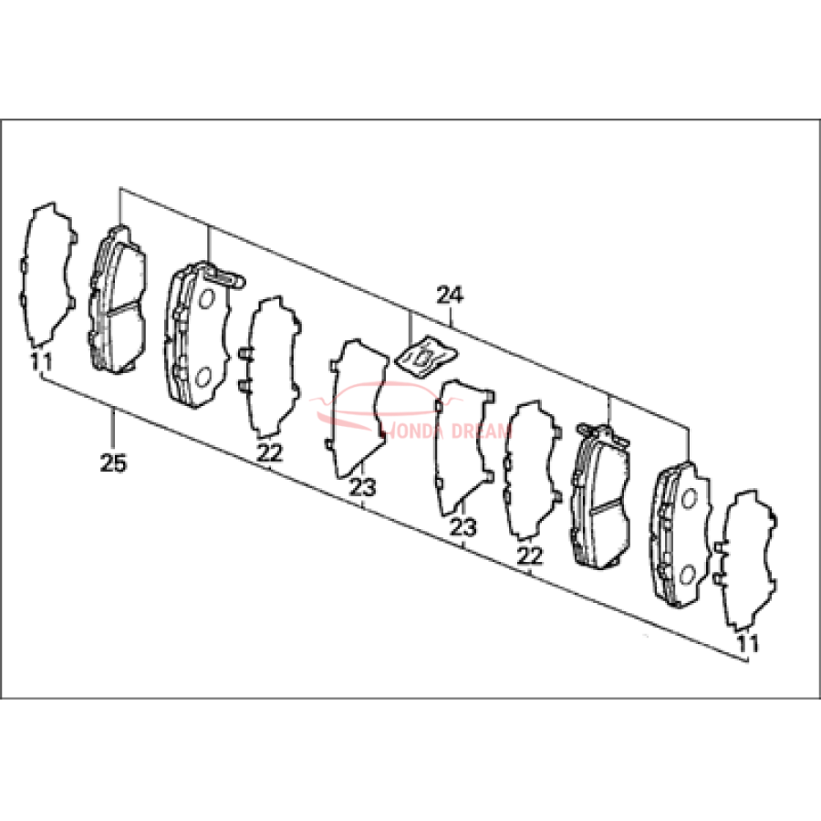 SET,PAD FR (17CL- (45022-S87-X00) - 2