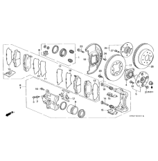 SET,PAD FR (17CL- (45022-S87-X01)