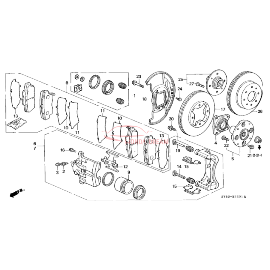 SET,PAD FR (17CL- (45022-S87-X01) - 1