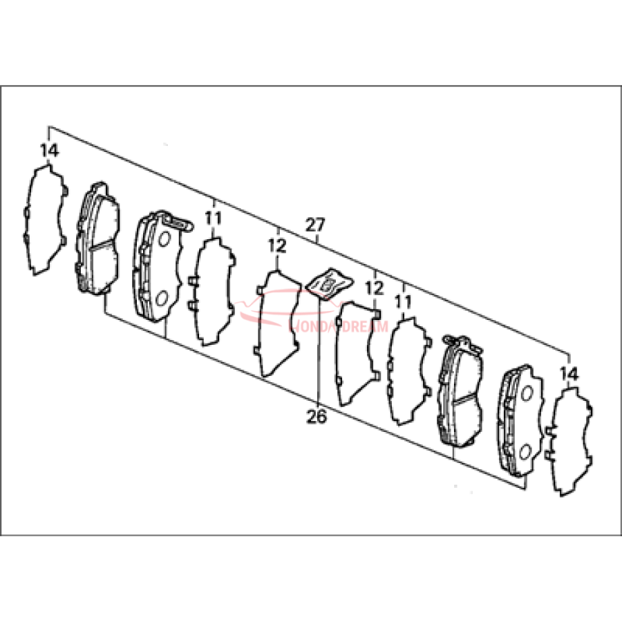 SET,PAD FR (17CL- (45022-S87-X01) - 2