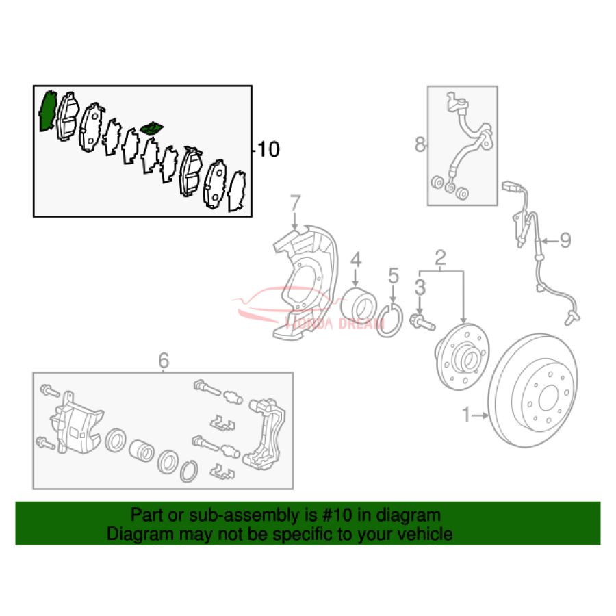 SET,PAD FR (AD57- (45022-S9A-A02) - 3