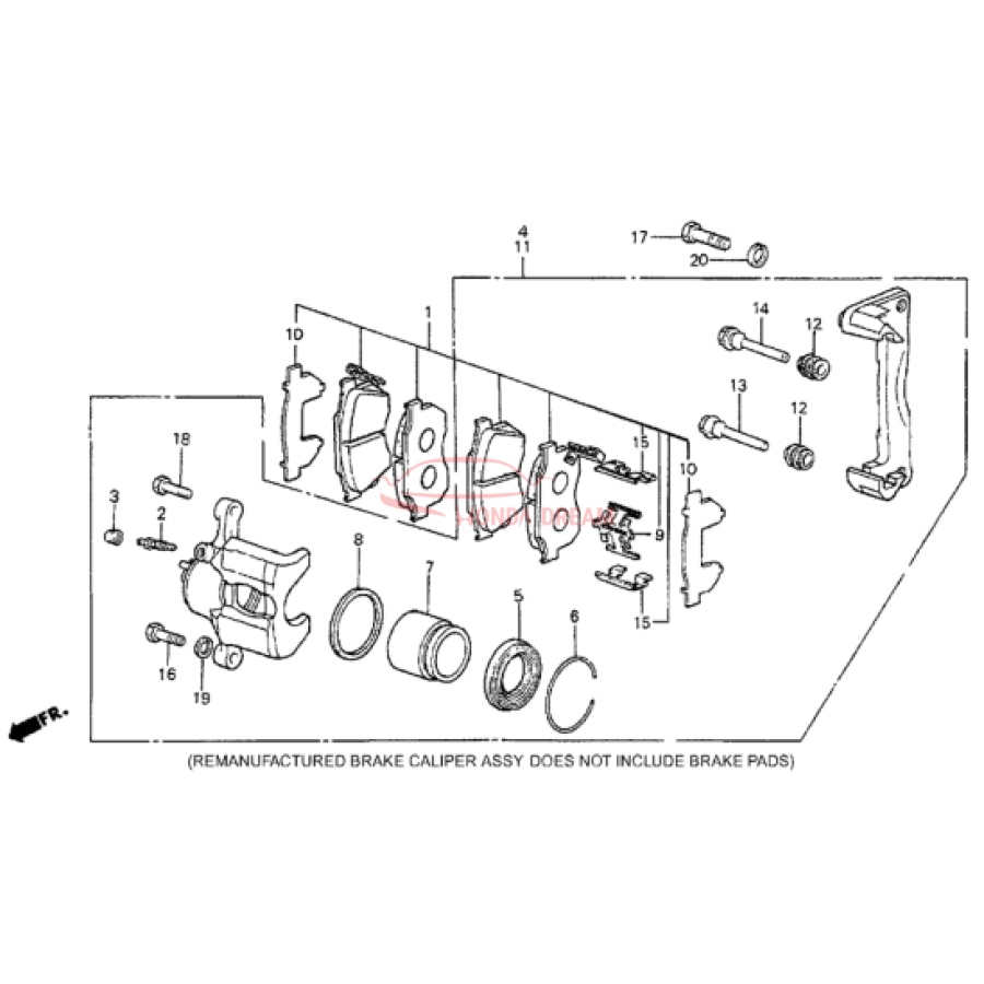 PAD SET, FR. (45022-SB0-505) - 2