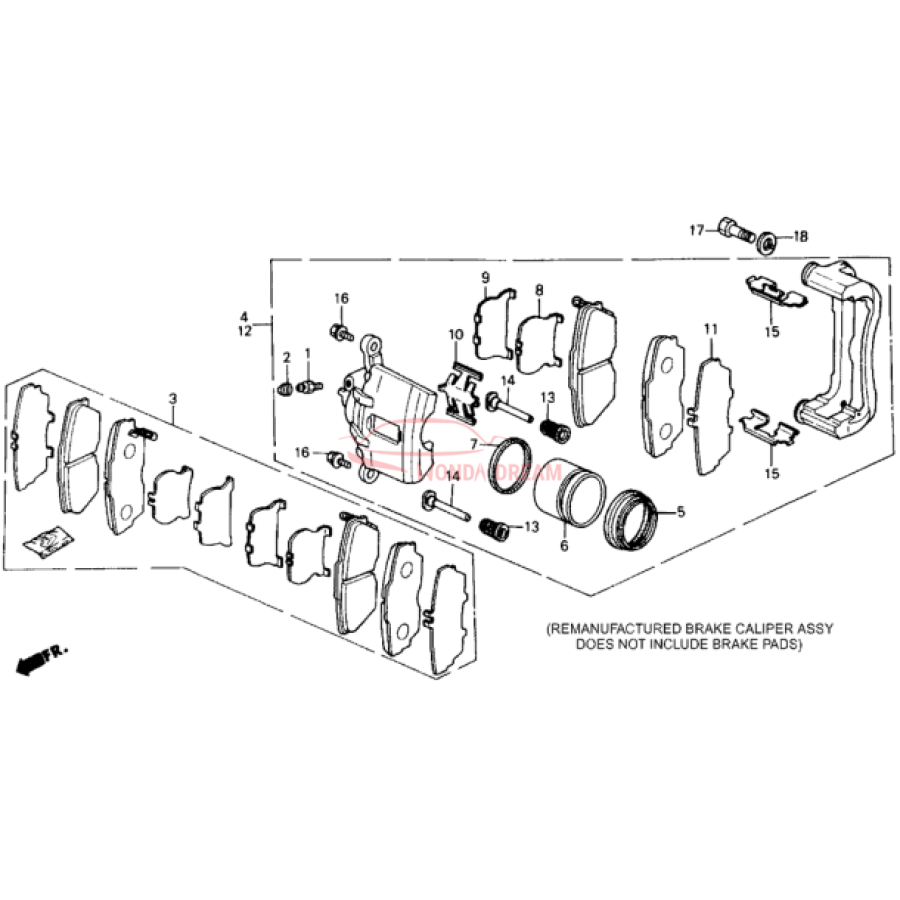 SET PAD FR (17CL- (45022-SD4-010) - 2