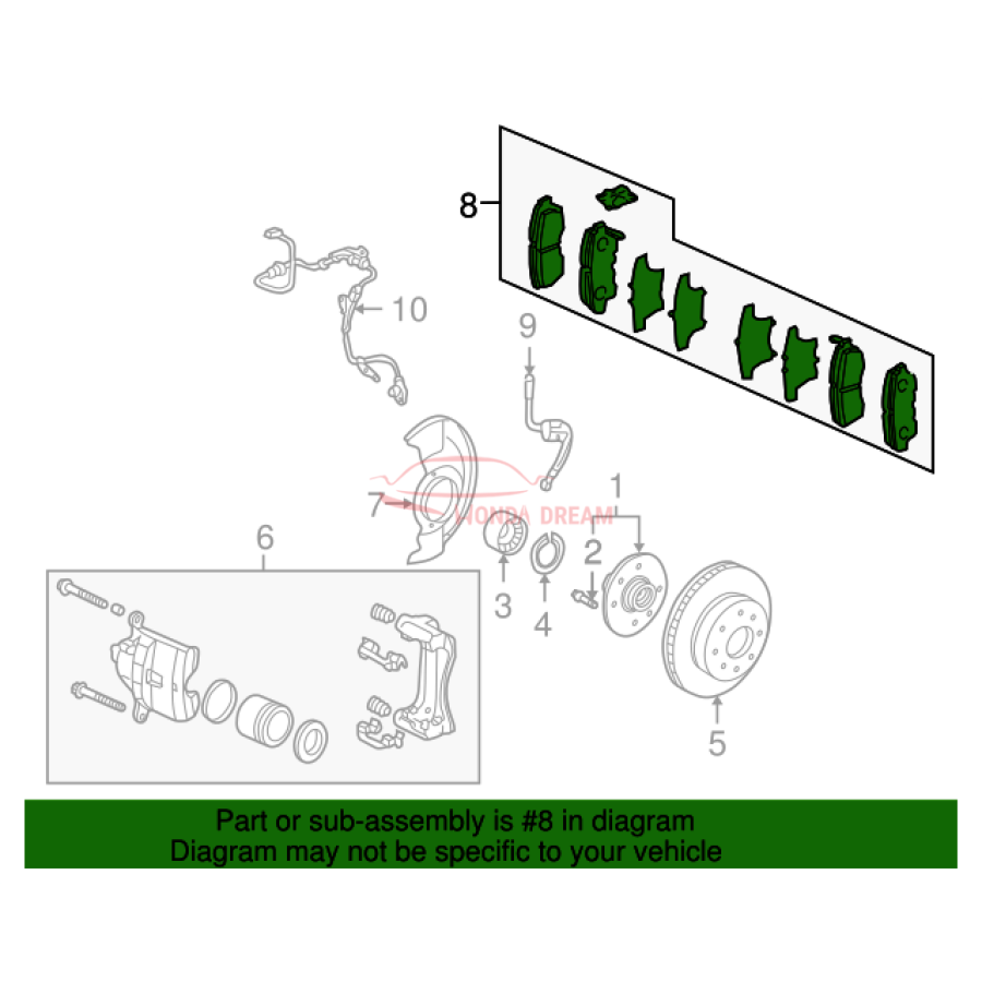 SET,PAD FRONT (45022-SDA-315) - 3