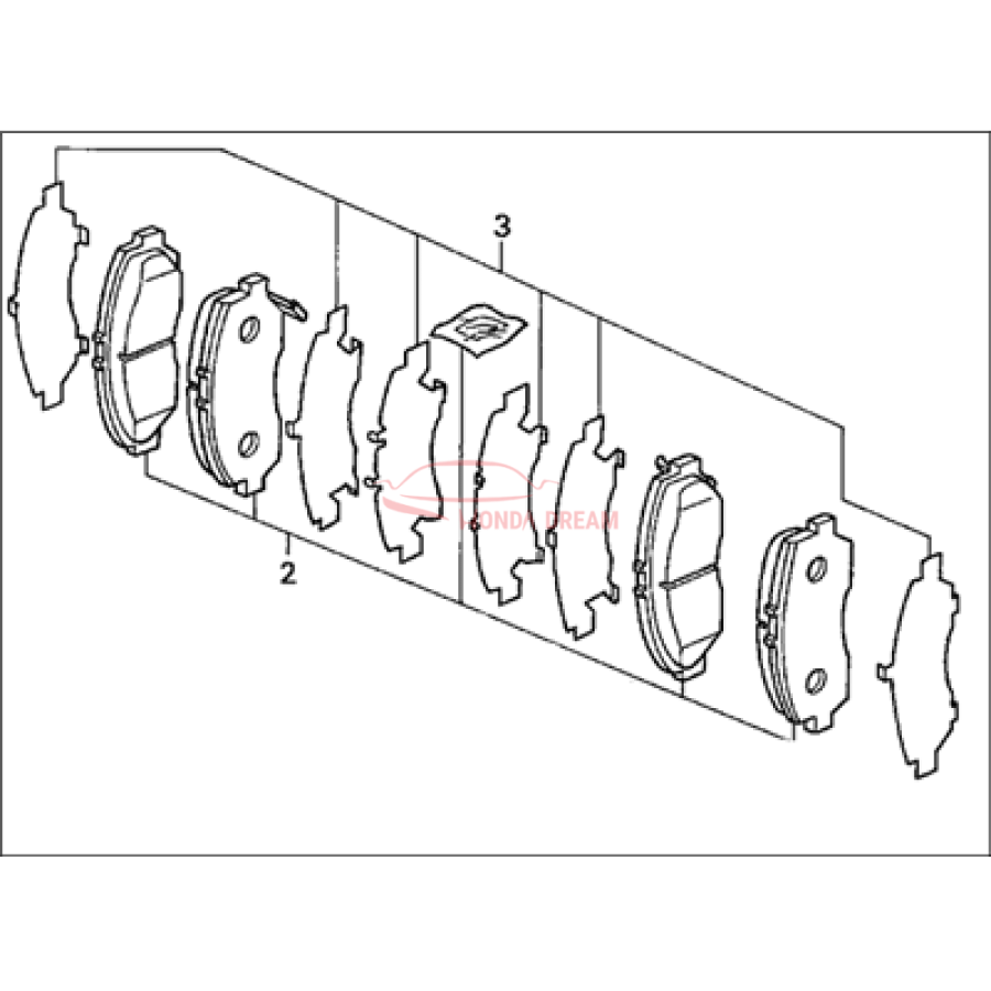 SET PAD FR (17CL- (45022-SDB-A10) - 2