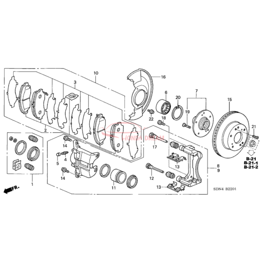 SET PAD FR (17CL- (45022-SDB-A10) - 3