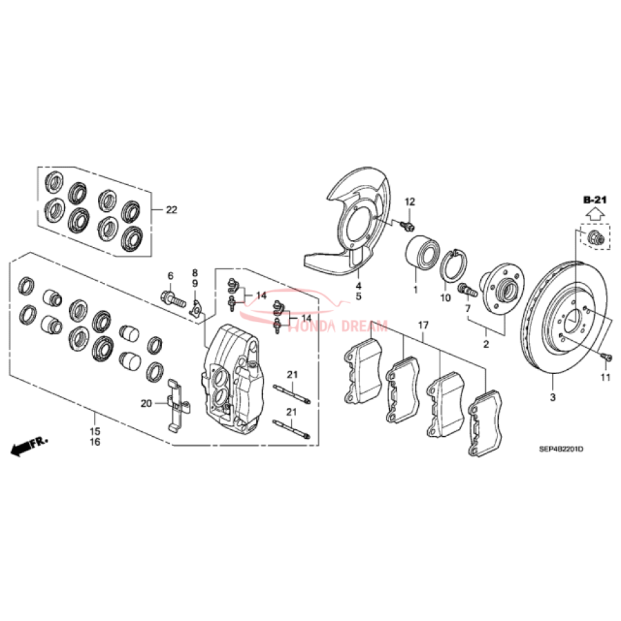 SET,PAD FRONT (45022-SEP-A60) - 3