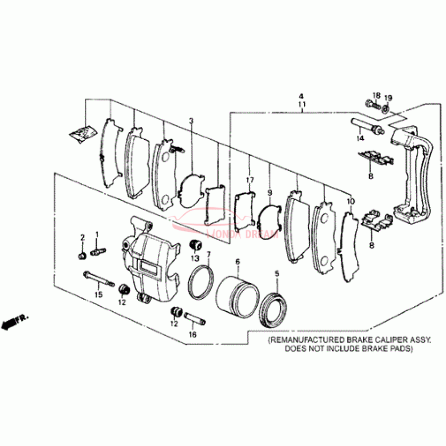 SET,PAD (17CL-14V (45022-SF1-010) - 1