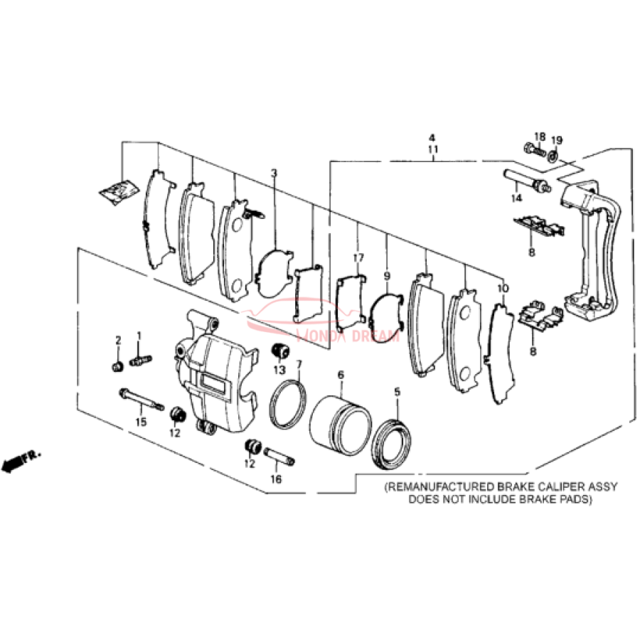 SET,PAD FR (16CL- (45022-SF1-525) - 2