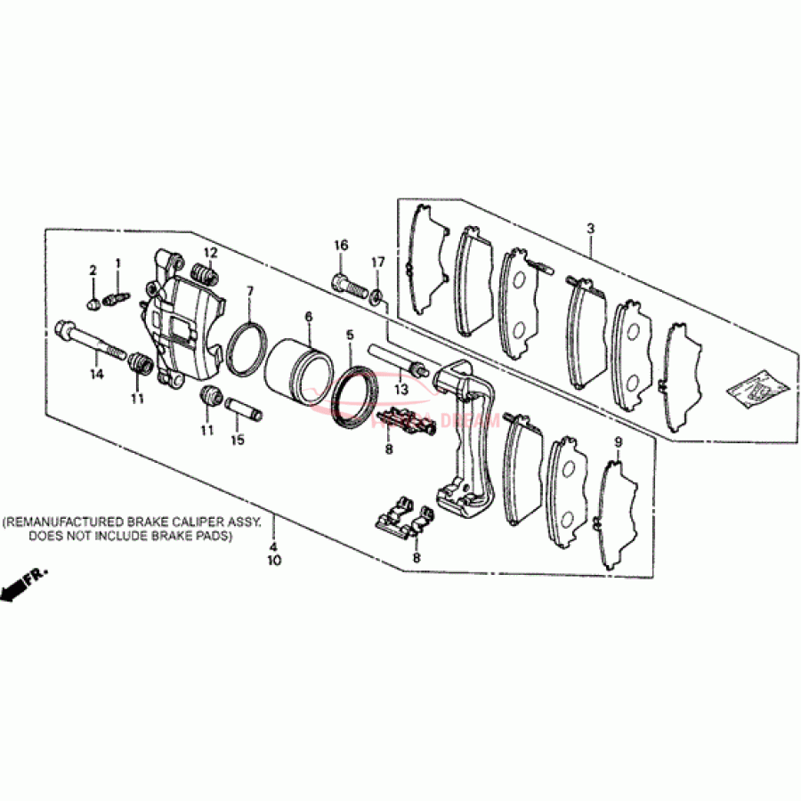 SET,PAD FR (17CL- (45022-SH3-317) - 1