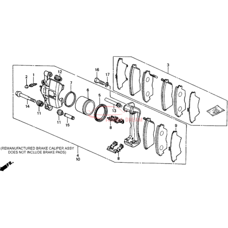 SET,PAD FR (16CL- (45022-SH3-G32) - 2