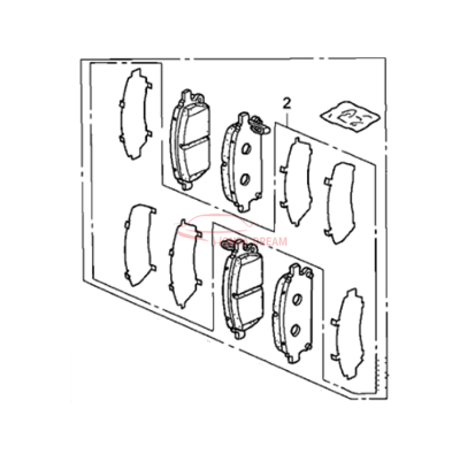 PAD SET,FR. (45022-SHJ-405) - 3