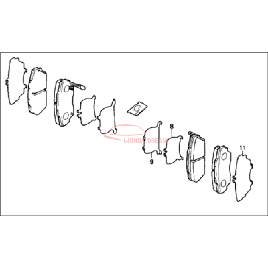 PAD SET, FR. (45022-SK7-000) - 1