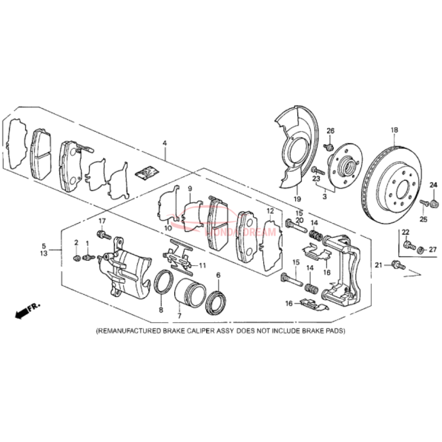 SET,PAD FR (17CL- (45022-SK7-536) - 1