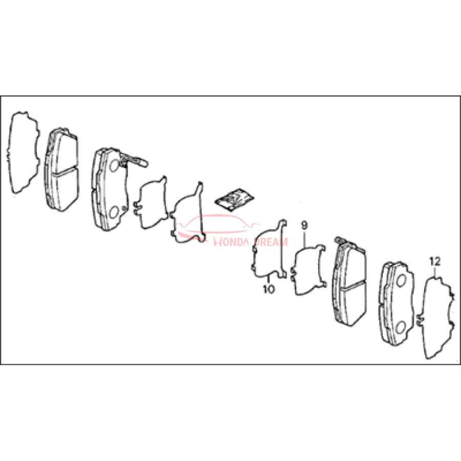 SET,PAD FR (17CL- (45022-SK7-536) - 2